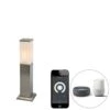 QAZQA Smart Buitenlamp 45 Cm Staal Incl. Wifi P45 - Malios -Tuinproducten 10027303