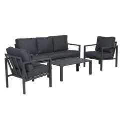 Garden Impressions Durban Loungeset 4-delig - Zwart 18 Garden Impressions Durban Loungeset 4-delig - Zwart -Tuinproducten 10046000