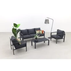 Garden Impressions Durban Loungeset 4-delig - Zwart 21 Garden Impressions Durban Loungeset 4-delig - Zwart -Tuinproducten 10046010