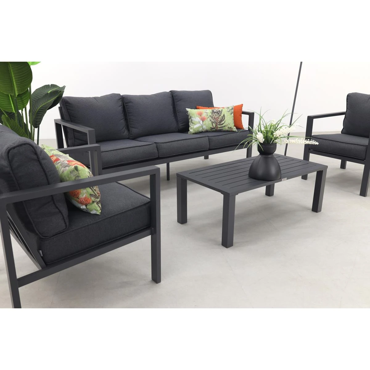 Garden Impressions Durban Loungeset 4-delig - Zwart 13 Garden Impressions Durban Loungeset 4-delig - Zwart - Afbeelding 11