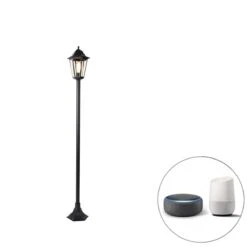 QAZQA Smart Staande Buitenlamp Zwart 170cm Incl. Wifi ST64 - New 16 QAZQA Smart Staande Buitenlamp Zwart 170cm Incl. Wifi ST64 - New -Tuinproducten 10084098