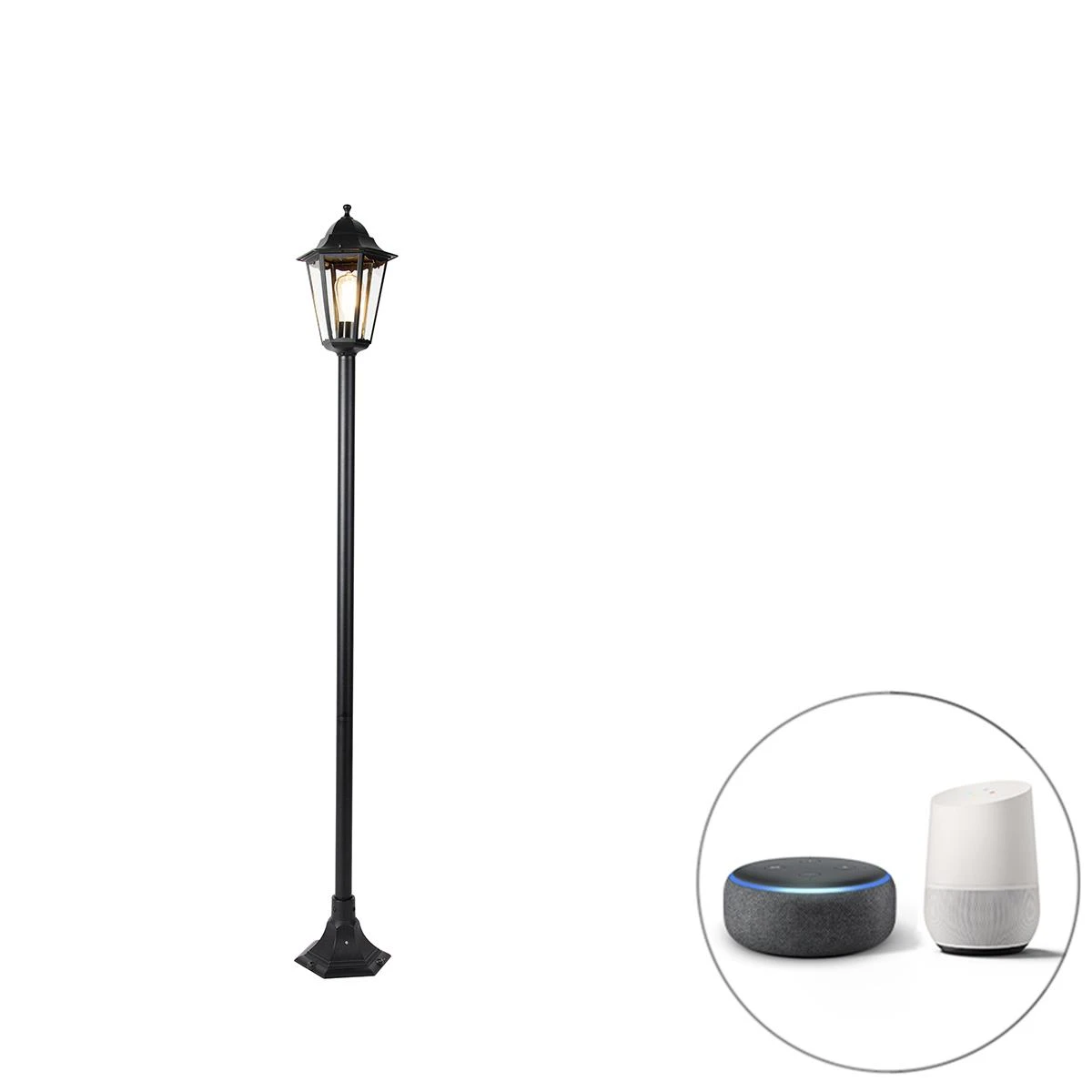 QAZQA Smart Staande Buitenlamp Zwart 170cm Incl. Wifi ST64 - New 5 QAZQA Smart Staande Buitenlamp Zwart 170cm Incl. Wifi ST64 - New - Afbeelding 3