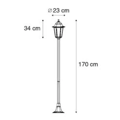 QAZQA Smart Staande Buitenlamp Zwart 170cm Incl. Wifi ST64 - New 19 QAZQA Smart Staande Buitenlamp Zwart 170cm Incl. Wifi ST64 - New -Tuinproducten 10084103