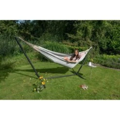 Tropilex® Hangmat Met Standaard Eénpersoons Easy & Natural Blue Blauw 17 Tropilex® Hangmat Met Standaard Eénpersoons Easy & Natural Blue Blauw -Tuinproducten 10090592