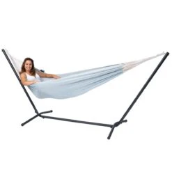 Tropilex® Hangmat Met Standaard Eénpersoons Easy & Natural Blue Blauw 18 Tropilex® Hangmat Met Standaard Eénpersoons Easy & Natural Blue Blauw -Tuinproducten 10090595