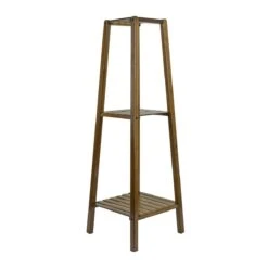 QUVIO Plantenstandaard 3 Laags Hout - Donkerbruin 9 QUVIO Plantenstandaard 3 Laags Hout - Donkerbruin -Tuinproducten 10099004