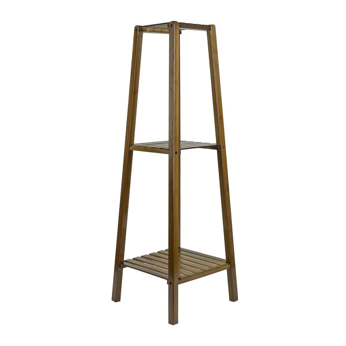 QUVIO Plantenstandaard 3 Laags Hout - Donkerbruin 5 QUVIO Plantenstandaard 3 Laags Hout - Donkerbruin - Afbeelding 3