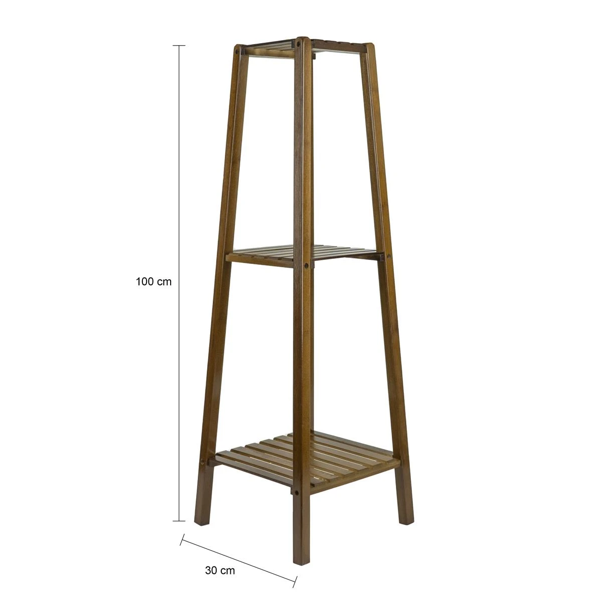 QUVIO Plantenstandaard 3 Laags Hout - Donkerbruin 6 QUVIO Plantenstandaard 3 Laags Hout - Donkerbruin - Afbeelding 4