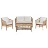 Beliani - MAGGIORE - Loungeset Voor 4 - Lichte Houtkleur - Bamboehout -Tuinproducten 10102528