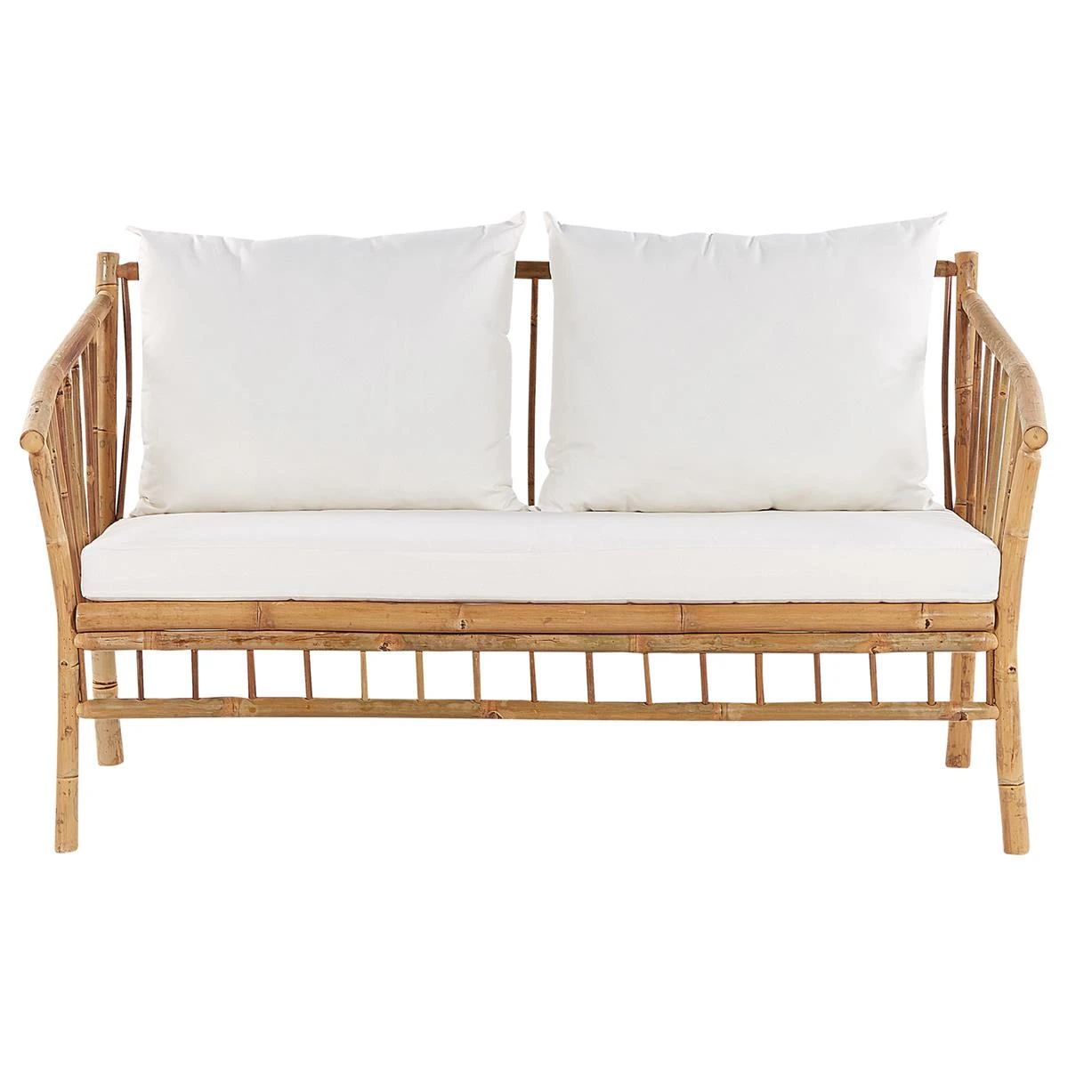 Beliani - MAGGIORE - Loungeset Voor 4 - Lichte Houtkleur - Bamboehout 5 Beliani - MAGGIORE - Loungeset Voor 4 - Lichte Houtkleur - Bamboehout - Afbeelding 3