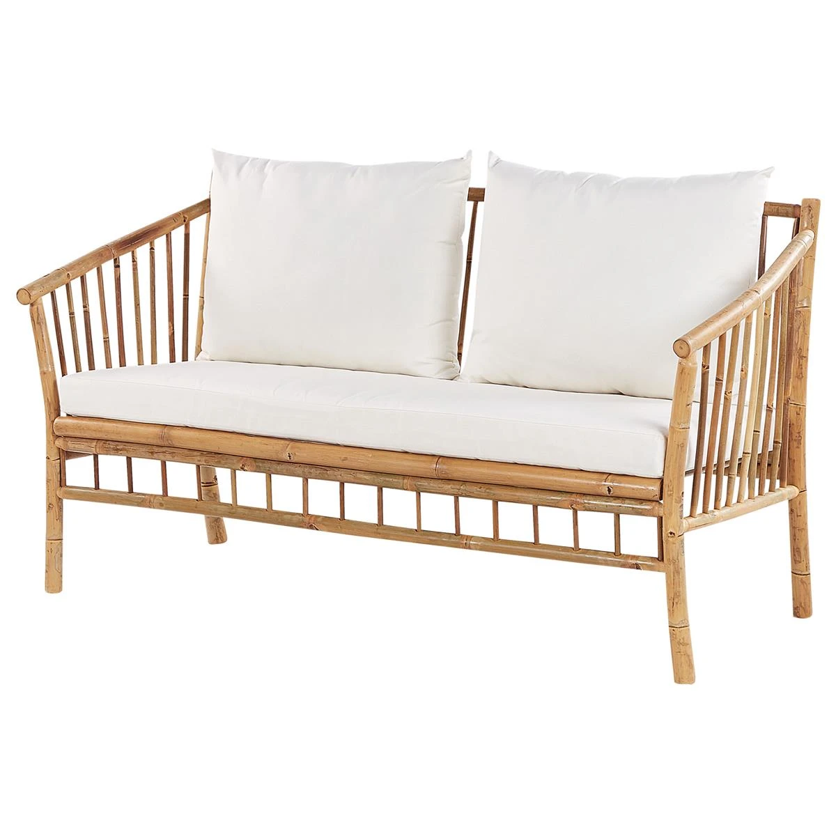 Beliani - MAGGIORE - Loungeset Voor 4 - Lichte Houtkleur - Bamboehout 6 Beliani - MAGGIORE - Loungeset Voor 4 - Lichte Houtkleur - Bamboehout - Afbeelding 4