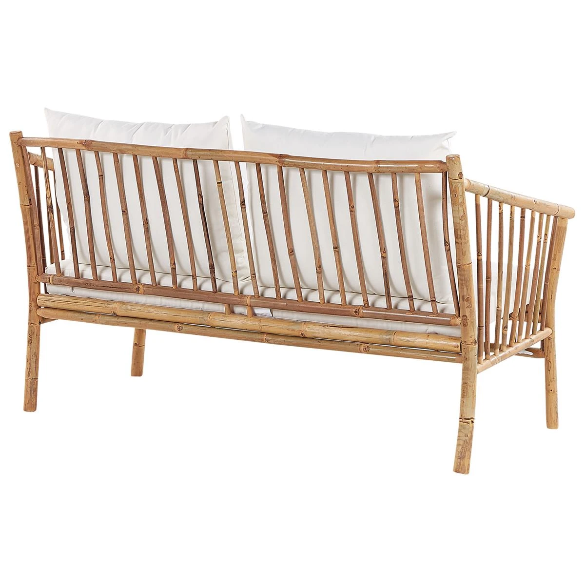 Beliani - MAGGIORE - Loungeset Voor 4 - Lichte Houtkleur - Bamboehout 7 Beliani - MAGGIORE - Loungeset Voor 4 - Lichte Houtkleur - Bamboehout - Afbeelding 5