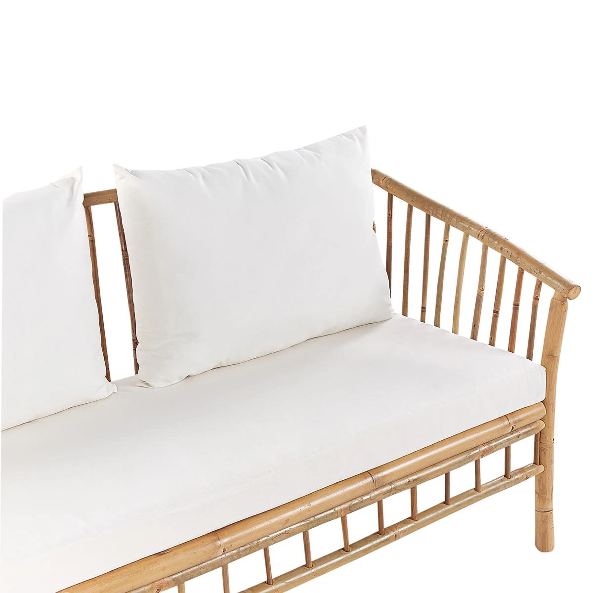 Beliani - MAGGIORE - Loungeset Voor 4 - Lichte Houtkleur - Bamboehout 8 Beliani - MAGGIORE - Loungeset Voor 4 - Lichte Houtkleur - Bamboehout - Afbeelding 6