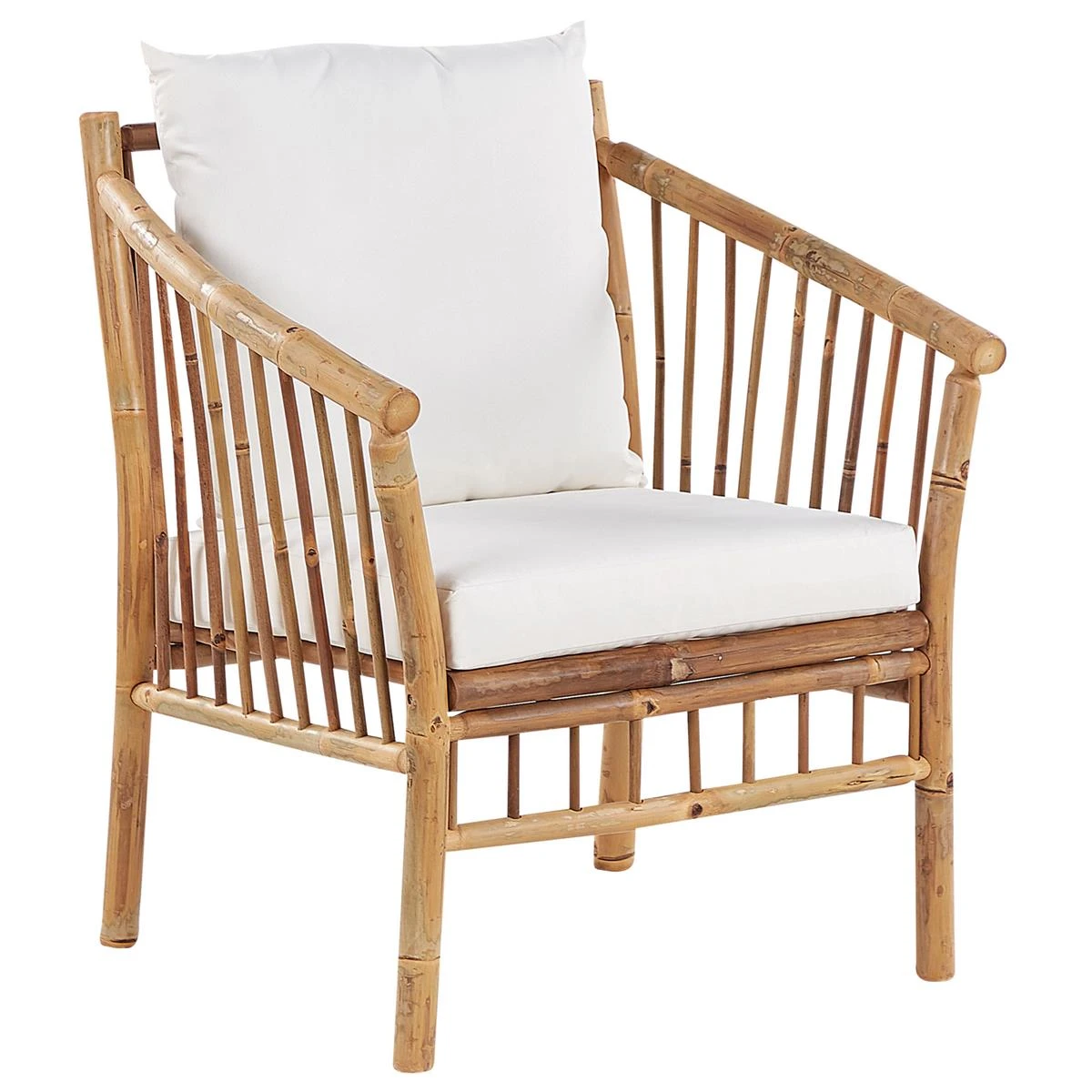 Beliani - MAGGIORE - Loungeset Voor 4 - Lichte Houtkleur - Bamboehout 11 Beliani - MAGGIORE - Loungeset Voor 4 - Lichte Houtkleur - Bamboehout - Afbeelding 9