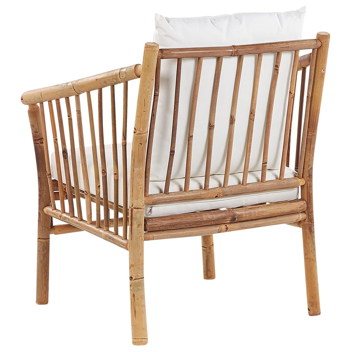 Beliani - MAGGIORE - Loungeset Voor 4 - Lichte Houtkleur - Bamboehout 12 Beliani - MAGGIORE - Loungeset Voor 4 - Lichte Houtkleur - Bamboehout - Afbeelding 10