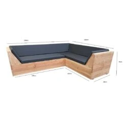 Wood4you - Loungeset 6 Douglashout 200x250 Cm - Incl Strakke Kussens 12 Wood4you - Loungeset 6 Douglashout 200x250 Cm - Incl Strakke Kussens -Tuinproducten 10124792