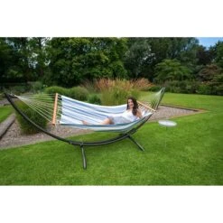 Tropilex® Hangmat Eénpersoons Curaçao Air Blauw 17 Tropilex® Hangmat Eénpersoons Curaçao Air Blauw -Tuinproducten 10125141