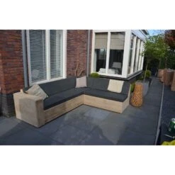 Wood4you Loungeset 1 Steigerhout 210x200 Cm - L-vorm - Incl Kussens -Tuinproducten 10125972