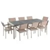 Beliani - GROSSETO - Tuinset Voor 8 - Lichtgrijs - Graniet -Tuinproducten 10135907