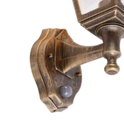 QAZQA Antieke Wandlamp Goud IP44 Met Bewegingsmelder - Capital -Tuinproducten 10139373