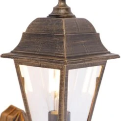 QAZQA Antieke Wandlamp Goud IP44 Met Bewegingsmelder - Capital -Tuinproducten 10139377