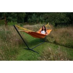 Tropilex® Hangmat Met Standaard Eénpersoons Easy & Relax Orange Oranje 16 Tropilex® Hangmat Met Standaard Eénpersoons Easy & Relax Orange Oranje -Tuinproducten 10146598