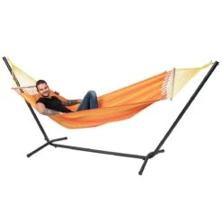 Tropilex® Hangmat Met Standaard Eénpersoons Easy & Relax Orange Oranje 20 Tropilex® Hangmat Met Standaard Eénpersoons Easy & Relax Orange Oranje -Tuinproducten 10146602