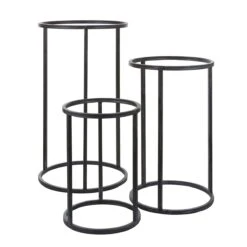 Mica Decorations Cachet Plantenstandaard Set Van 3 Grijs