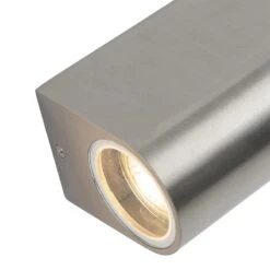 QAZQA Moderne Wandlamp Staal IP44 - Ben 18 QAZQA Moderne Wandlamp Staal IP44 - Ben -Tuinproducten 10148444