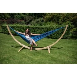Tropilex® Hangmat Met Standaard Eénpersoons Wood & Dream Blue Blauw 13 Tropilex® Hangmat Met Standaard Eénpersoons Wood & Dream Blue Blauw -Tuinproducten 10152340
