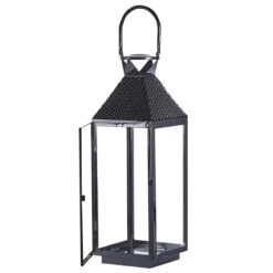 Beliani - BALI - Lantaarn - Zwart - RVS -Tuinproducten 10168114