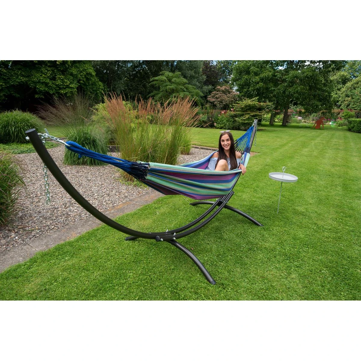 Tropilex® Hangmat Eénpersoons Cuba Blueberry Blauw 7 Tropilex® Hangmat Eénpersoons Cuba Blueberry Blauw - Afbeelding 5