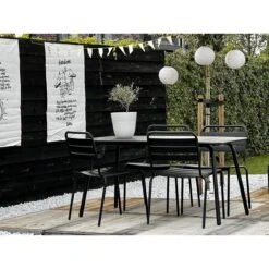MaximaVida Max 150 Cm Zwarte Tuinset Met 2 Stoelen En 1 Bank -Tuinproducten 10183534