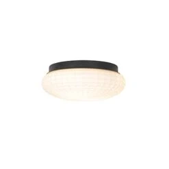 QAZQA Klassieke Plafondlamp Zwart Met Opaal Glas 30 Cm IP44 - Nohmi -Tuinproducten 10215233