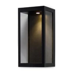 Artdelight Buitenlamp Rowin Wand LED H 32 Cm Zwart