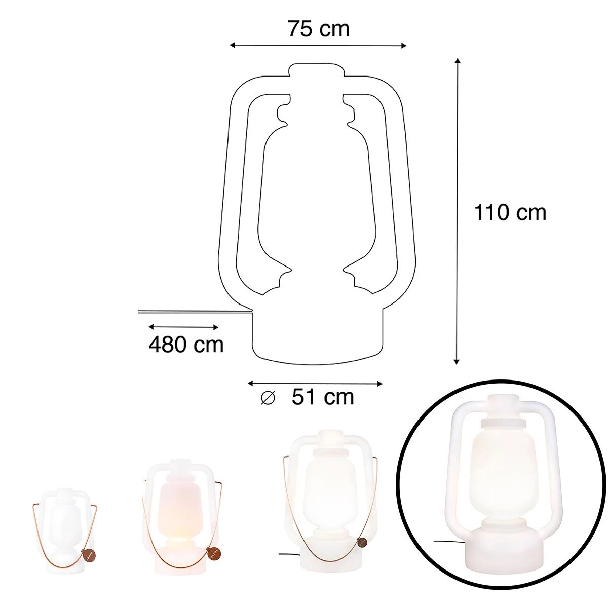 QAZQA Smart Vloerlamp Wit 110 Cm Incl. Wifi G95 - Storm Extra Large 8 QAZQA Smart Vloerlamp Wit 110 Cm Incl. Wifi G95 - Storm Extra Large - Afbeelding 6