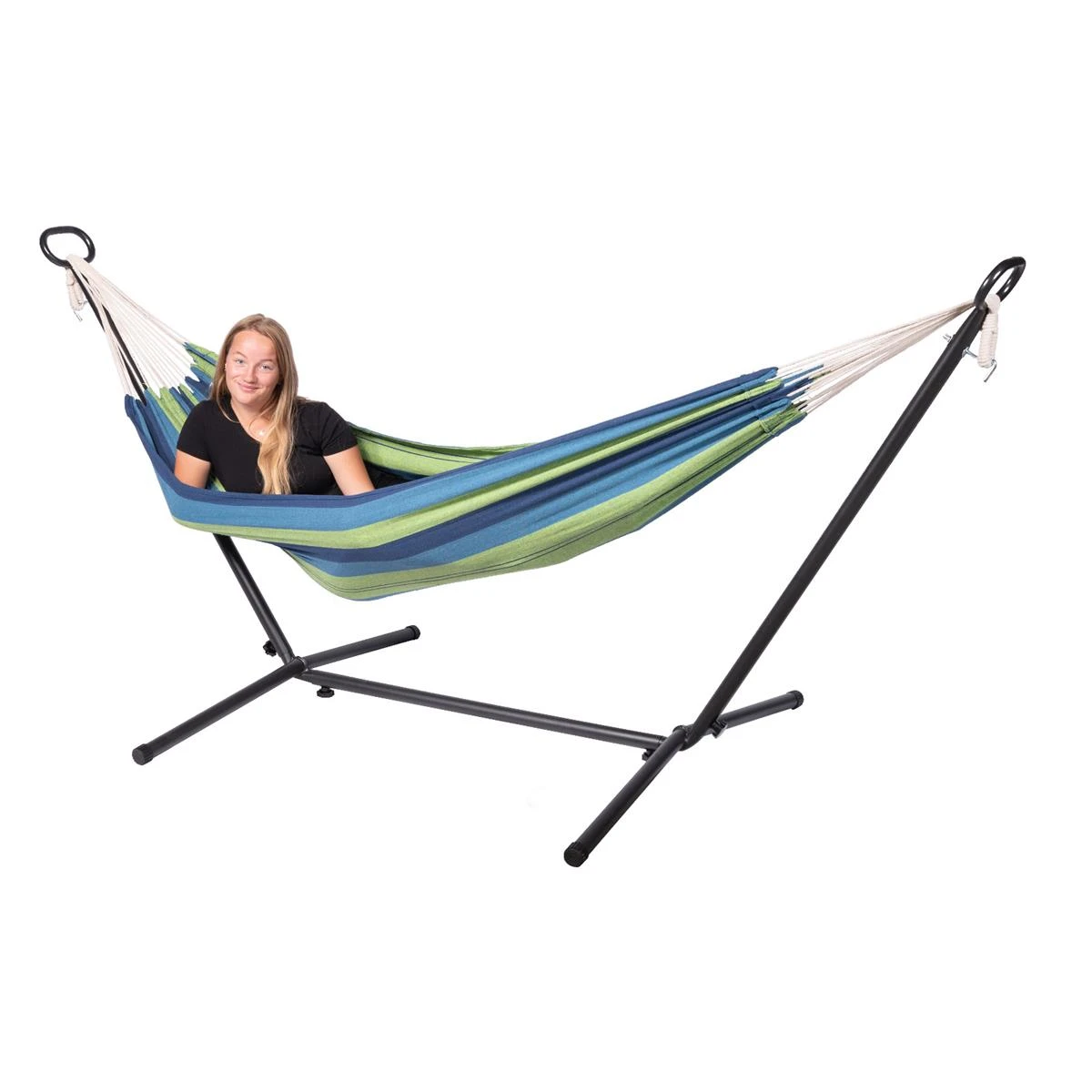 123Hammock Hangmat Eénpersoons Pine Single Groen 5 123Hammock Hangmat Eénpersoons Pine Single Groen - Afbeelding 3