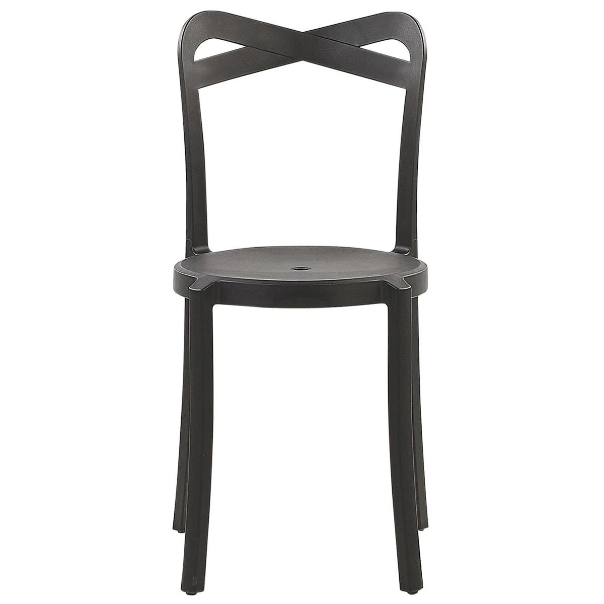 Beliani - SERSALE|CAMOGLI - Tuinset Voor 4 - Wit|Zwart 6 Beliani - SERSALE|CAMOGLI - Tuinset Voor 4 - Wit|Zwart - Afbeelding 4