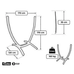 Tropilex® Hangstoelstandaard United Hout 11 Tropilex® Hangstoelstandaard United Hout -Tuinproducten 10330033