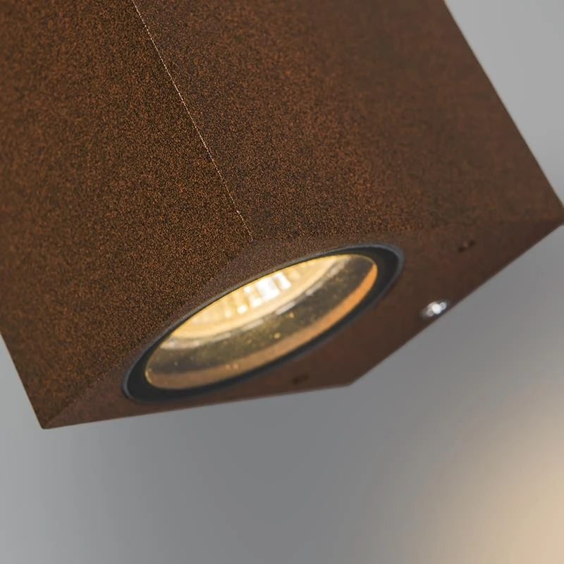 QAZQA Set Van 2 Industriële Wandlampen Roestbruin 2-lichts IP44 - 5 QAZQA Set Van 2 Industriële Wandlampen Roestbruin 2-lichts IP44 - - Afbeelding 3