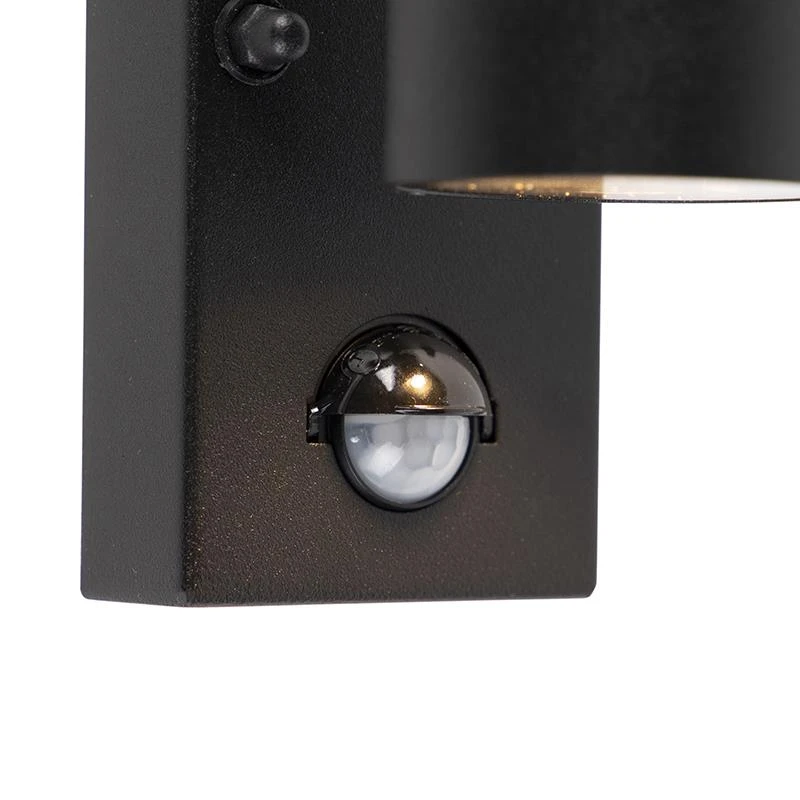 QAZQA Buitenwandlamp Zwart Met Bewegingssensor IP44 - Solo 8 QAZQA Buitenwandlamp Zwart Met Bewegingssensor IP44 - Solo - Afbeelding 6