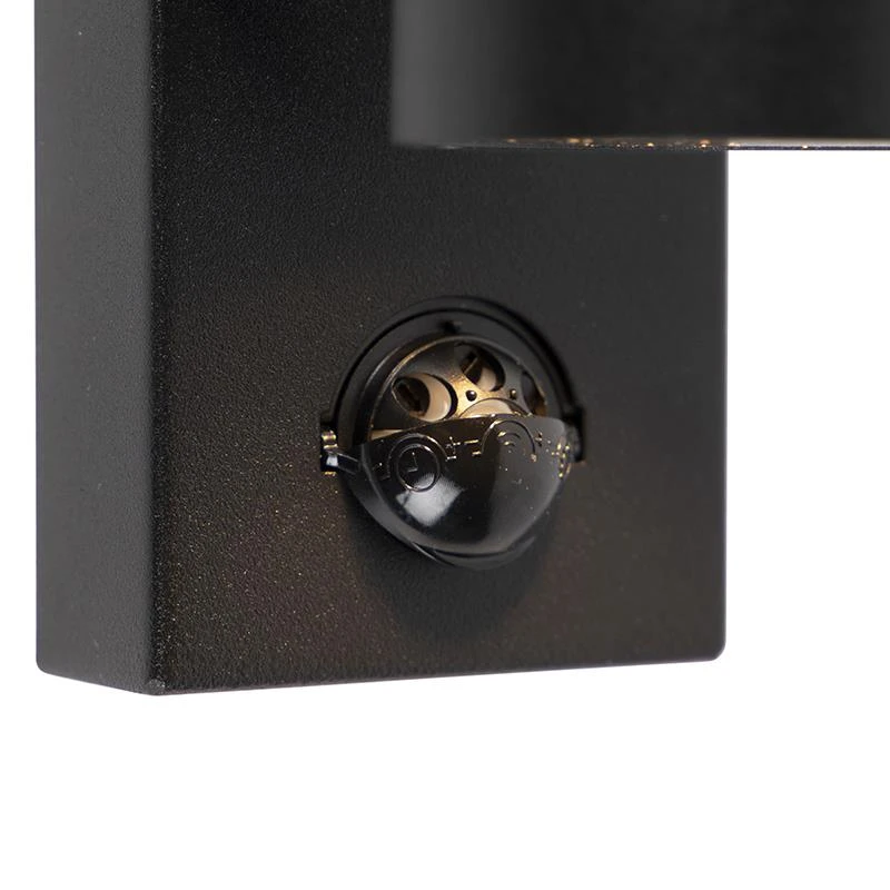 QAZQA Buitenwandlamp Zwart Met Bewegingssensor IP44 - Solo 9 QAZQA Buitenwandlamp Zwart Met Bewegingssensor IP44 - Solo - Afbeelding 7