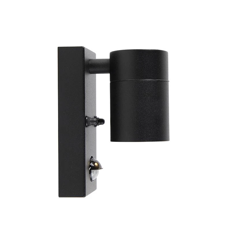 QAZQA Buitenwandlamp Zwart Met Bewegingssensor IP44 - Solo 10 QAZQA Buitenwandlamp Zwart Met Bewegingssensor IP44 - Solo - Afbeelding 8