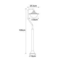QAZQA Klassieke Buiten Lantaarn Zwart 100 Cm IP44 - Bruges -Tuinproducten 10376018
