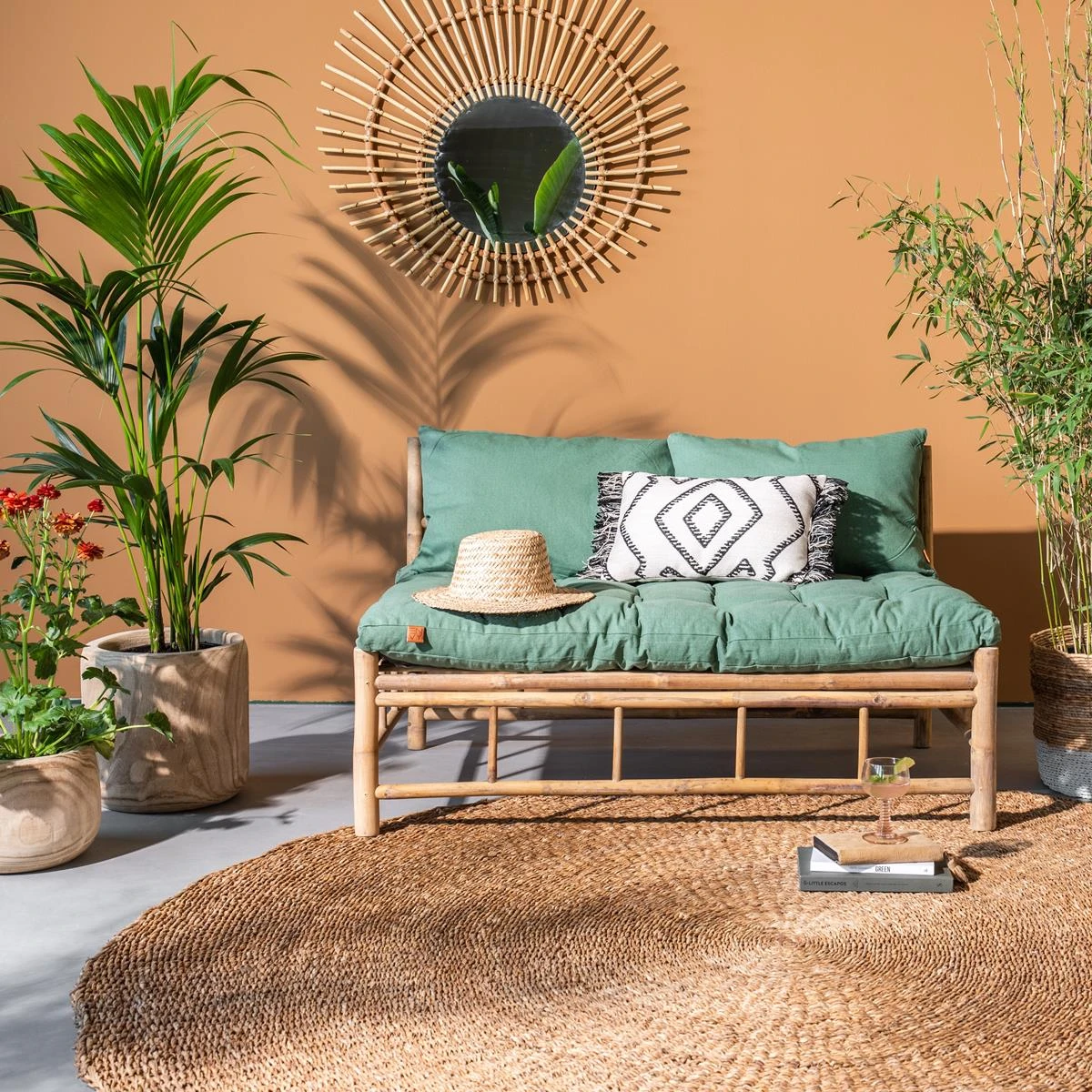 Exotan Bamboo Palletbank (zonder Kussens) 4 Exotan Bamboo Palletbank (zonder Kussens) - Afbeelding 2