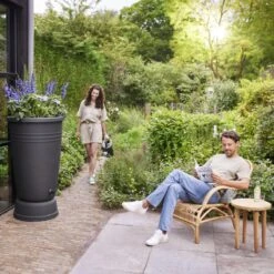 Elho Green Basics Plus Regenton 200 L - Zwart -Tuinproducten 10444399