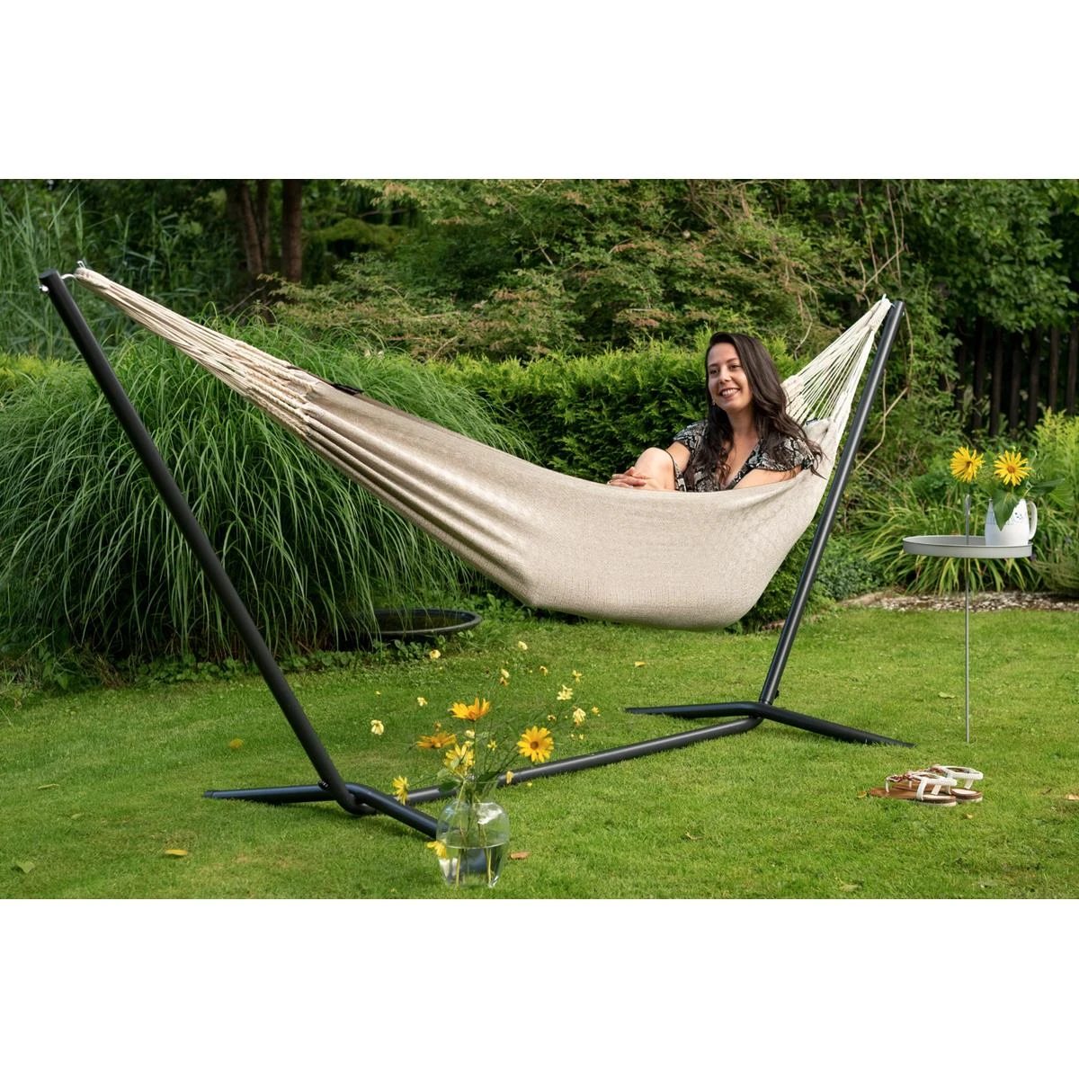 Tropilex® Hangmat Met Standaard Eénpersoons Easy & Natural Brown Bruin 4 Tropilex® Hangmat Met Standaard Eénpersoons Easy & Natural Brown Bruin - Afbeelding 2