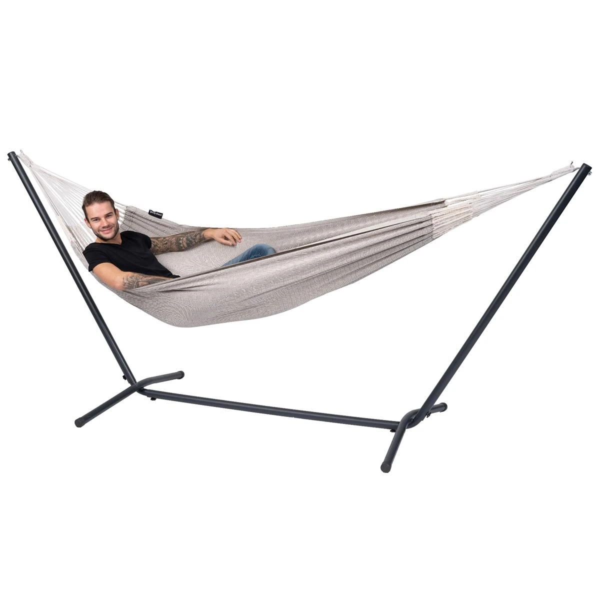 Tropilex® Hangmat Met Standaard Eénpersoons Easy & Natural Brown Bruin 5 Tropilex® Hangmat Met Standaard Eénpersoons Easy & Natural Brown Bruin - Afbeelding 3