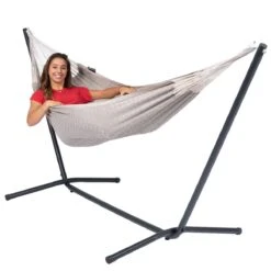 Tropilex® Hangmat Met Standaard Eénpersoons Easy & Natural Brown Bruin 16 Tropilex® Hangmat Met Standaard Eénpersoons Easy & Natural Brown Bruin -Tuinproducten 10448865