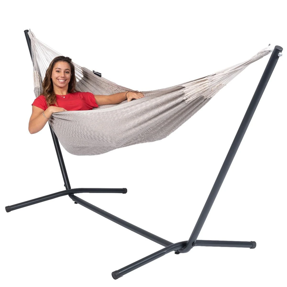 Tropilex® Hangmat Met Standaard Eénpersoons Easy & Natural Brown Bruin 7 Tropilex® Hangmat Met Standaard Eénpersoons Easy & Natural Brown Bruin - Afbeelding 5